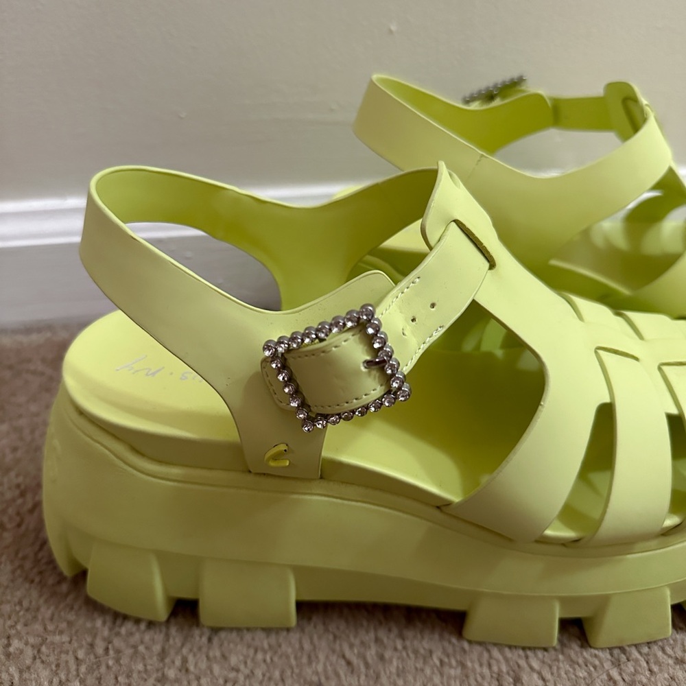 Women’s Circus NY by Sam Edelman Yellow Alyson Platform Sandals Shoes US Size 10 - Picture 4 of 16
